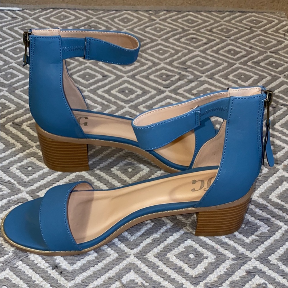 Blue Strappy Heels